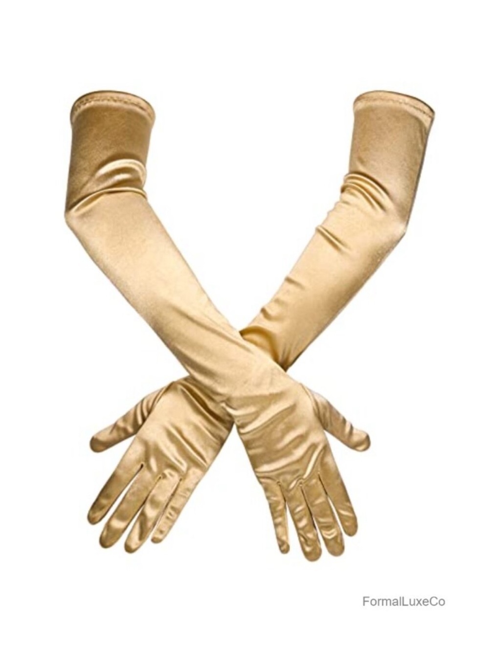 Long Elbow Satin Gloves 21 Inch Stretchy 1920s Opera Gloves for Evening Dancing